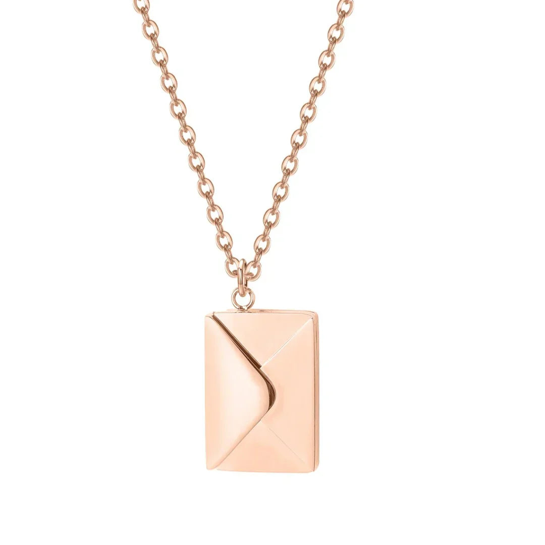 OURANEST™  - ENVELOPE LOVE LETTER PENDANT NECKLACE