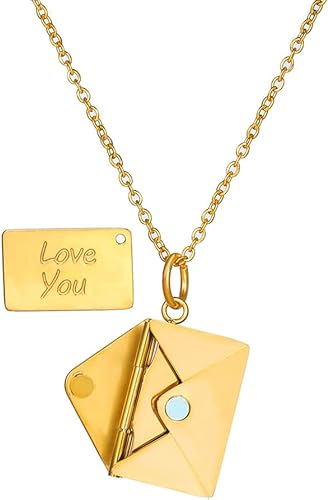 OURANEST™  - ENVELOPE LOVE LETTER PENDANT NECKLACE